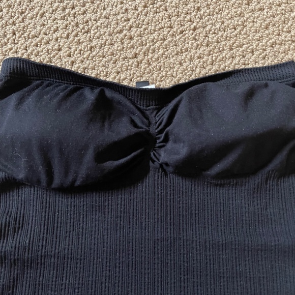 Bebe Black Padded Tube Cami Crop Top M/L - Picture 2 of 4